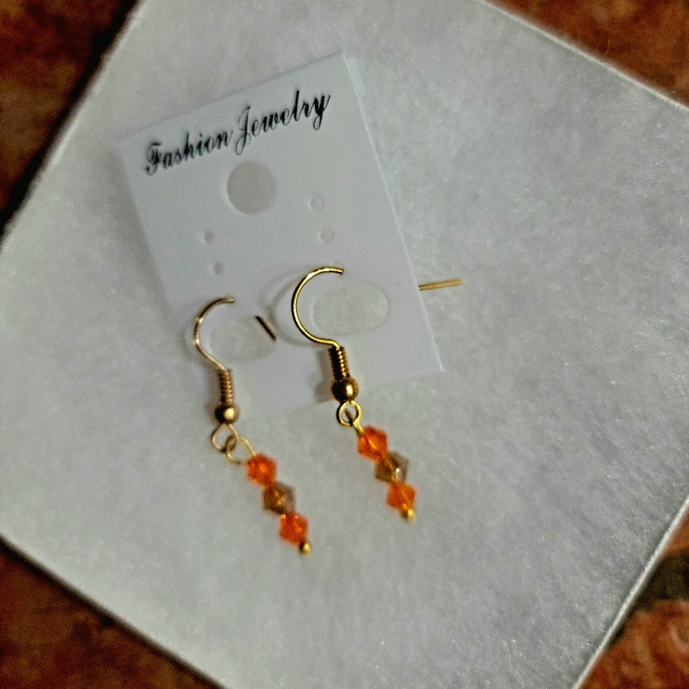 SWAROVSKI BEADED SIZE CLASSIC  LOOK  EARRINGS